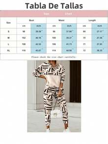 Conjunto de dos piezas para mujer, compuesto por una camiseta larga con rayas horizontales y unos pantalones de cintura alta con pernera ajustada y rayas horizontales, con un estilo moderno y vanguardista. - Beis - Ver 5