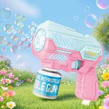 Máquina automática de burbujas con luces, soplador de burbujas de 10 orificios, juguete de fiesta y de exterior, adecuado como regalo para niños y amigos, regalo de Navidad (Líquido de burbujas y baterías no incluidos) - Multicolor - Ver 15