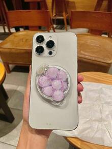 Cute Fruit Pattern Magnetic Phone Stand, Peach, Strawberry, Grape Phone Back Holder, Multi-Function Stand Compatible With IPhone, Android Phone, Gift For Birthday, Family, Friends Push-Pull Phone Grip Phone Holder Phone Accessories - Multicolor - View 9