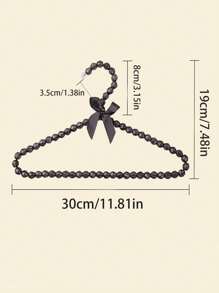 1件/10件蝴蝶结钻石珍珠衣架，高端精致收纳衣架，衣柜展示衣架，钻石珍珠塑料防滑无缝衣架，仙女可爱串珠晾衣架，女士连衣裙衣架 - 彩色 - 查看 6