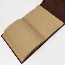 Leather Journal Writing Notebook Genuine Leather Bound Daily Notepad For Men Women Lined Paper 240 Kraft Pages, Handmade, Rustic Brown, 5x 7 In