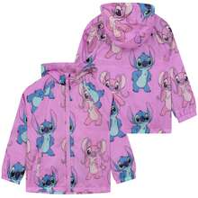 Lilo & Stitch Chaqueta Disney Stitch, chaqueta impermeable para niñas Lilo y Stitch, impermeable para niñas, impermeable Angel para niños - Lila Púrpura - Ver 7