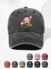 1 件男女通用复古雏菊花印花棒球帽，时尚百搭设计，适合户外活动、徒步旅行、日常穿着，可调节 - D - 查看 12