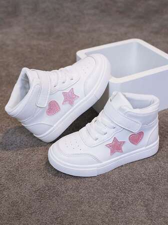 1 Paio di scarpe sportive Unisex Nuove Alte, Scarpe Casual Antiscivolo Resistenti all'Usura, Scarpe in Tela Versatili alla Moda per Bambini, Adatte per Tutte le Stagioni