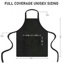 Cotton Linen Aprons With Pockets For Baking Funny Printed Aprons For BBQ Parties 12 Pack Bib Apron Unisex Restaurant Kitchen Aprons For Women With 2 Pockets Chef Aprons For Cooking Men BBQ Painting Drawing Craft Plain Adults Bulk Black Insulated Aprons For Hot Food Handling - as pic - View 2