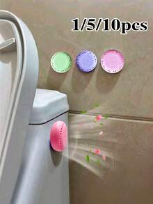 5/10 件持久香味空气清新剂、除臭剂、固体空气清新剂，带有额外的外壳 - 芳香固体除臭盘，适用于家庭、汽车、浴室、卧室、壁橱和厕所，增强浴室、卧室、汽车和家庭的清新感，非常适合衣柜和厕所除臭（随机颜色搭配）、厨房、浴室、家庭、家居用品。 - 多色 - 查看 1