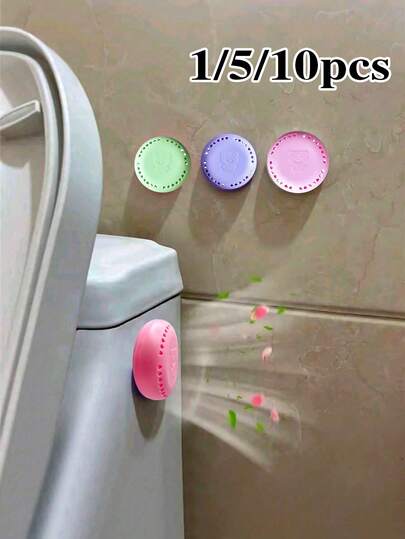 5/10 buc Odorizant de cameră parfumat de lungă durată, Deodorant, Odorizant solid, cu o carcasă exterioară suplimentară - Discuri deodorante solide aromatice pentru case, mașini, băi, dormitoare, dulapuri și toalete, pentru o prospețime sporită în băi, dormitoare, mașini și casă, ideal pentru eliminarea mirosurilor din dulap și toaletă (potrivire aleatorie a culorilor), bucătărie, baie, casă, articole de uz casnic.