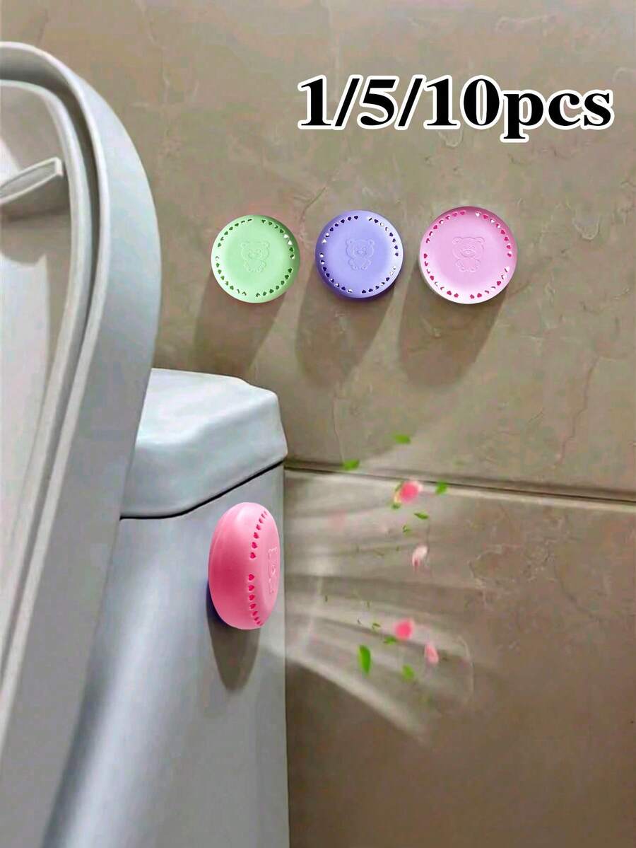5/10 件持久香味空气清新剂、除臭剂、固体空气清新剂，带有额外的外壳 - 芳香固体除臭盘，适用于家庭、汽车、浴室、卧室、壁橱和厕所，增强浴室、卧室、汽车和家庭的清新感，非常适合衣柜和厕所除臭（随机颜色搭配）、厨房、浴室、家庭、家居用品。 - 多色 - 查看 1