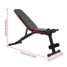 Adjustable Folding Weight Bench Sit Up Bench Strength Training Flat Incline Foldable Decline Gry Home Fitness - Black - View 5