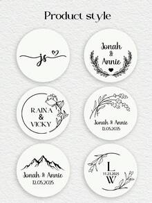 1pc Customized Jewelry Tray, Personalized Wooden Ring Tray, Customized Round Wooden Ring Holder, Engagement Ring Stand, Couple Wedding Gift, Round Jewelry Display Tray, Photography Prop, Customized Jewelry Tray - Multicolor - View 7