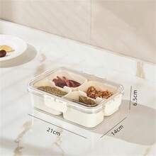 4/8 Grid Portable Snack Platters Organizer Divided Serving Tray With Lid And Handle With Reusable Snack Box Home Decor - Multicolor - View 5