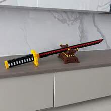 1000pcs Sword And Blade Building Block Set - Perfect Gift For Boys And Girls, Desktop Decor For Office And Home, DIY Handmade Creative Interlocking Assembly Toy, Suitable For Holidays, Birthday, Thanksgiving, Valentine's Day, Halloween, Christmas - For Ages 14+ | Mixed Colors, Durable ABS Material - Multicolor - View 5