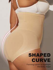 1 pièce Gaine sculptante taille haute pour femme, sans couture, amicale pour la peau, tailles plus