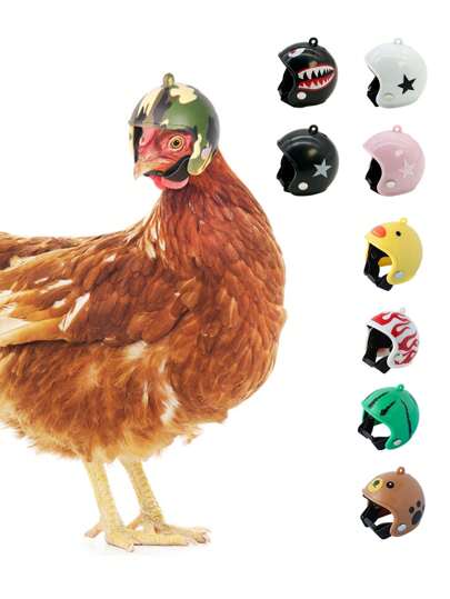 Hens Helmet Chicken Pet Safety Helmet Funny Bird Hens Hat Headwear, Chicken Bird Toy Head Protection Helmet Bird Hat, Small Pet Hard Hat Costumes Accessories For Chicken Bird Parrot Parakeet Hamster