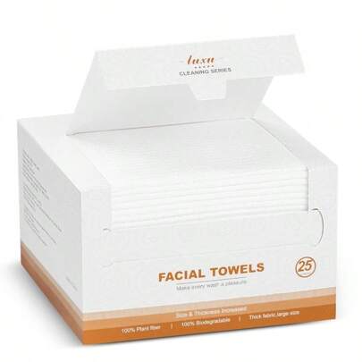 Clean Face TowelsDisposable Face Towel Facial Washcloth Up Remover Dry Wipes 25 Ct Clean Facial Towels For Sensitive Skin Soft And Thick For Nursing Cruelty Free