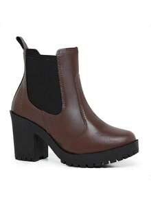 Myrol Outlet Women Fashion Boots - 咖啡棕 - 查看 3
