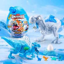 ZURU Oficjalny zestaw prezentowy dla chłopców z serii ZURU Smashers Mystery Egg – 27 cm jumbo dinozaur z kolekcji Jumbo z ponad 25 niespodziankami (losowy niebieski lub biały)