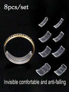 Invisible Ring Sizer Adjuster, Suitable For Loose Rings, Fits All Finger Sizes, Multiple Finger Sizes Available, Comfortable And Protective Ring Adjuster, Transparent Silicone Ring Adjuster, Jewelry Making Protective Core Rod, Separator, Adjuster, Inserter - Multicolor - View 5