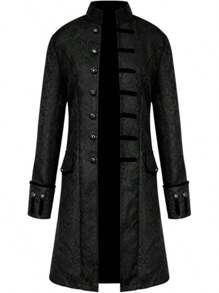 Men's Steampunk Coat Colonial Vintage Medieval Victorian Costume Tailcoat