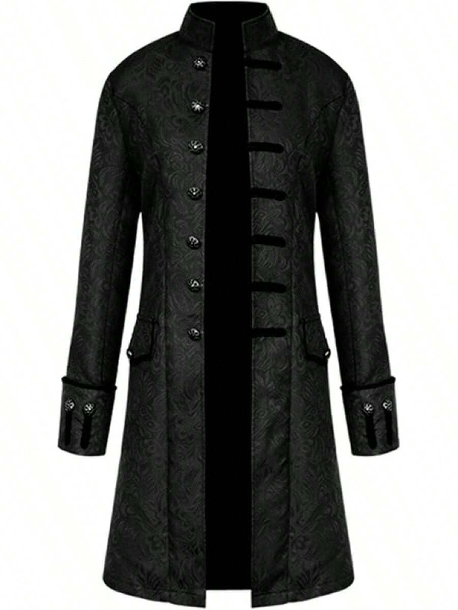 Men's Steampunk Coat Colonial Vintage Medieval Victorian Costume Tailcoat