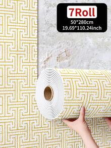 1 Rotolo di carta da parati autoadesiva, impermeabile e resistente all'umidità, facile da installare, può essere tagliata e rimossa liberamente, adesivi murali in vinile da staccare e incollare, adatti per decorare soggiorni, cucine, uffici, camere da letto e stanze, decorazioni murali fai-da-te, carta da parati per la decorazione della stanza e del soggiorno - Multicolore - Visualizzare 20