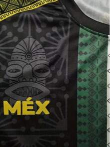 Áo bóng đá nam và thiếu niên, áo bóng đá tay ngắn Mexico, trang phục thể thao thoải mái phù hợp cho bóng đá, hoạt động ngoài trời, các trận đấu bóng đá, tập luyện, thể dục, giải trí, một món quà lý tưởng cho nam giới, cầu thủ và những người đam mê bóng đá, màu đen mùa xuân. - màu đen - Xem 5