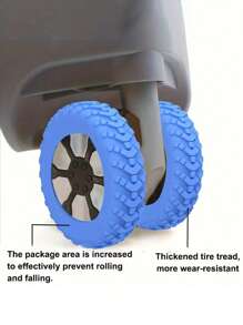 8 件行李箱轮子橡胶保护套、静音行李箱滚轮保护套、可更换硅胶通用轮盖、防震随身行李箱轮子保护套、旅行配件、耐用硅胶行李箱轮子保护套 - 防滑、降噪、减震行李箱轮子套 - 旅行配件，可保护轮子并减少磨损 - 彩色 - 查看 3