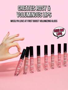 Misslyn Lucidalabbra volumizzante "Love At First Boost", lucidalabbra idratante, lucidalabbra lucido idratante a lunga durata e dolce, lucidalabbra volumizzante, rossetto a lunga tenuta ad alta pigmentazione, colore altamente pigmentato e lucentezza istantanea, lucidalabbra lucido, idratante, leggero e non appiccicoso