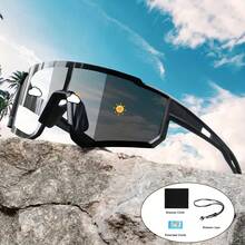 1pc Unisex Photochromic Glasses Day Night Dual-Use Fashion Style Stylish Eyewear For Fishing Outdoor Travel Daily Wear Mother's Day 2026 Best Mom Unique Gift For Mom Sentimental Gift For Mom Thank You Mom Gift Mom Gift Gift For Mom Mum Gift Mommy Gift Gift For Grandma Mothers Day Accessories Mothers Day Surprise Gift - 黑色 - 查看 4