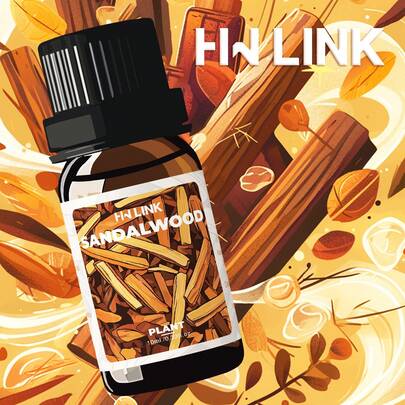 HWLINK Huile essentielle de santal Huile de santal 0,33 fl oz 100% pure et naturelle de qualité thérapeutique pour la peau, le diffuseur, l'huile de parfum, la fabrication de bougies et de savons, l'huile corporelle, de qualité premium