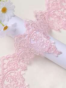 XDH1589 Carcass Embroidery Lace Trim Handmade DIY Wedding Curtain Tablecloth Material Wedding Stage Decor Fabric/Length: 91.44-914.4cm - White - View 21