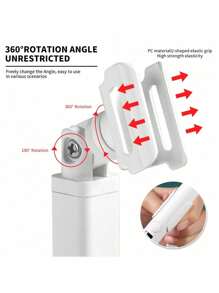 360° Rotatable Nail Lamp With Adjustable Heating Function, Multi-Angle Nail Gel Curing Tool, Professional Nail Salon & Home Use, Ideal Gift For Nail Artists, DIY Enthusiasts & Bridal Stylists, LED Temperature Control & Non-Slip Base - White - View 10