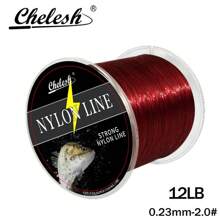 Chelesh 1093yds, 546yds Nylon Monofilament Line, High Strength, Abrasion Resistant, Transparent, Gray, Burgundy 3 Colors Available, 6LB-38LB Strength Options, Smooth Fishing Line, Handmade DIY Beading Thread