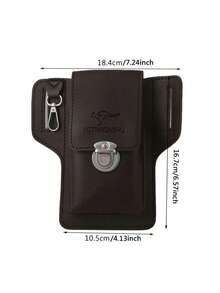 High-Quality PU Waist Bag - Secure Phone & Essentials Storage - Sleek Design For Travel - Adjustable Strap For Comfort - Men's Gift