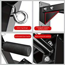All Metal Household Wall Mounted Pull-Up Device, Requiring Drilling Installation, Fitness Single And Double Bars, Fitness Rings, Home Fitness Equipment, Used For Upper Limb Muscle Training, Core Muscle Exercise, And Multi-Functional Full Body Muscle Exercise - Black Wall Pull-up Rack - View 9