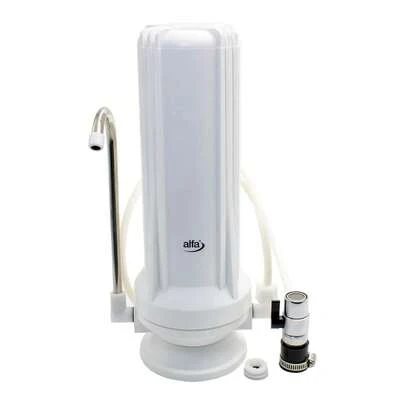 Filtro purificador de agua sobre tarja filtro carbón paso 2 sistema filtrado efectivo hogar cocina elimina impurezas olores agua potable accesorio fácil instalar saludable