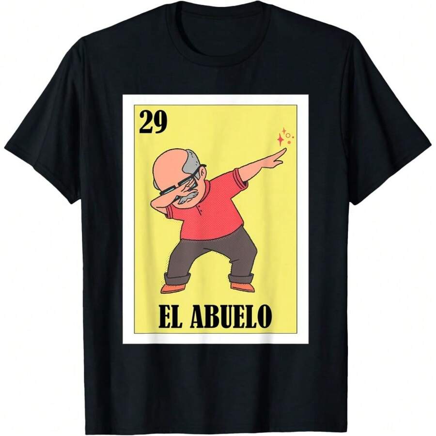 Funny Mexican Design For Grandpa - El Abuelo T-Shirt (2) - màu đen - Xem 1