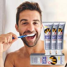 SADBER Mint Flavor Whitening Plus Toothpaste 100g - Deep Cleaning For Smoker'S Teeth, Fresh Breath, Paste Form For Daily Use & Travel.