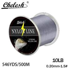 Chelesh 1093yds, 546yds Nylon Monofilament Line, High Strength, Abrasion Resistant, Transparent, Gray, Burgundy 3 Colors Available, 6LB-38LB Strength Options, Smooth Fishing Line, Handmade DIY Beading Thread