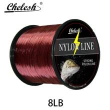 Chelesh 1093yds, 546yds Nylon Monofilament Line, High Strength, Abrasion Resistant, Transparent, Gray, Burgundy 3 Colors Available, 6LB-38LB Strength Options, Smooth Fishing Line, Handmade DIY Beading Thread