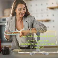 Colored Led Acrylic Message Board Set, Led Writing Board With Stand, Rewritable Luminous Acrylic Message Board With 7 Colored Pens For Office, School And Home (5.91X5.91 Inches/11.8 X 7.8 Inches)