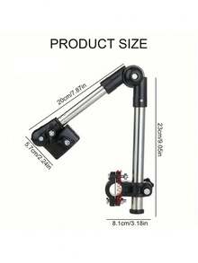 1 件高品质不锈钢旋转雨伞连接器，适用于轮椅、自行车和婴儿推车的通用支架，坚固耐用，防日晒雨淋，易于使用，适用于自行车、电动自行车、儿童推车、轮椅和钓鱼座椅