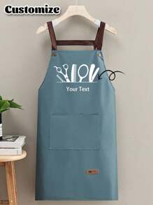 1pc Personalized Custom Hair Stylist Black Apron Hairdresser Beauty Salon Cosmetologist Cosmetology School Barber Gift Custom,Unique,Personalized Ideal Gifts For Him Her,Boyfriend,Girlfriend,Dad,Mom,Family,Friends For Anniversaries,For Valentine's Day,For Mother's Day,For Birthdays,For Children's Day,For Father's Day,For Graduation,For Weddings,For Christmas,For Housewarming