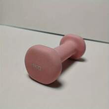 1 Pair Solid Cast Iron Matte Dumbbell, Pink Fixed Style, Unisex Home Gym Hand Workout Equipment - Pink - View 5