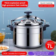 Explosion-Proof Aluminum Alloy Pressure Cooker For Home Gas Stove Commercial Large Capacity Electric Stove Universal Seafood Boil - Black - View 9