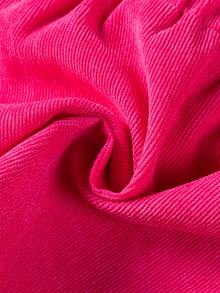 1 pieza Minifalda de unicolor con moño para niñas, estilo dulce, primavera/otoño