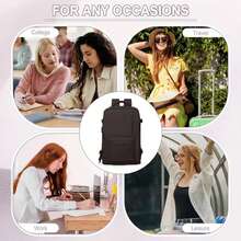 43x30x20cm超大容量多功能背包，帶鞋倉，乾濕分離，電腦倉，可usb充電，百搭能源五色，出行必備，方便防水大容量雙肩包，多功能收納，適合通勤與旅行，必備大容量雙肩包，出差、通勤、旅行輕鬆收納，簡約旅行型，適合通勤與旅行，必備大容量雙肩包，出差、通勤、旅行輕鬆收納，簡約有探出 - 黑色 - 查看 10