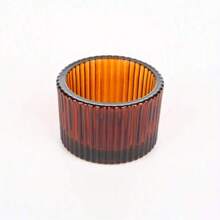 1 件，烛台，优雅垂直图案烛杯，适用于家居装饰和特殊场合，适用于餐桌、咖啡桌、客厅和茶灯 - 彩色 - 查看 6