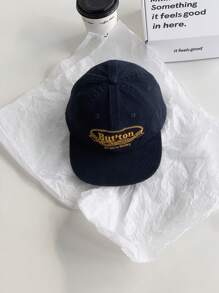 1pc Sunrise Pattern Letter Embroidered Flat Brim Wide Brim Baseball Cap, Spring/Summer Outing, Face-Flattering Casual Hip Hop Snapback Hat, Sun Protection