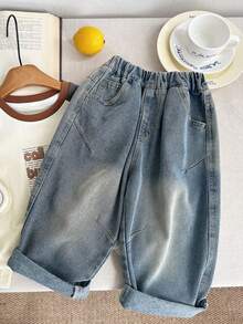 Toddler Boys' Fashionable & Versatile Denim Jeans, Spring - Blue - View 2